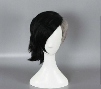 Black Grey Anime Tokyo Ghoul Uta Short High Quality Syntehtic Cosplay Wig