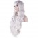 Cosplay Wigs Long Hair Heat Resistant Curly Wave Hairs for Women (silver white)