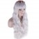 Cosplay Wigs Long Hair Heat Resistant Curly Wave Hairs for Women (silver white)