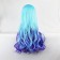 Wig Gradient Long Curly Hair Women and Girl Daily Cosplay Party Costume Wig(Blue Mixed Pink) 